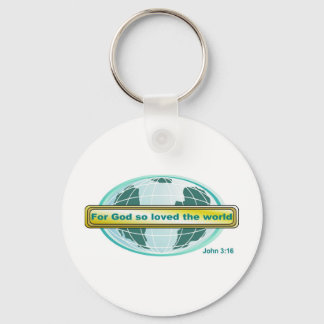 For God so loved the world, John 3:16 Keychain