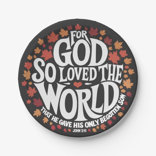 For God So Loved the World Paper Plate (Front)