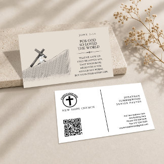 For God So Loved The World | Pastor Biblical Theme Business Card