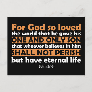 For God So Loved The World Postcard