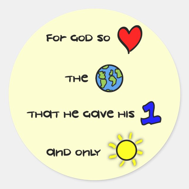 For God so Loved the World stickers (Front)