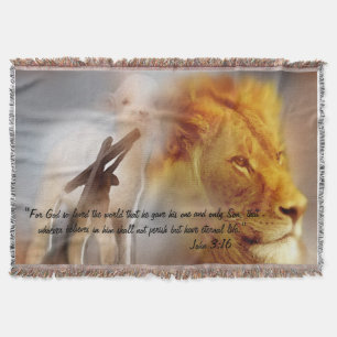For God So Loved the World Throw Blanket