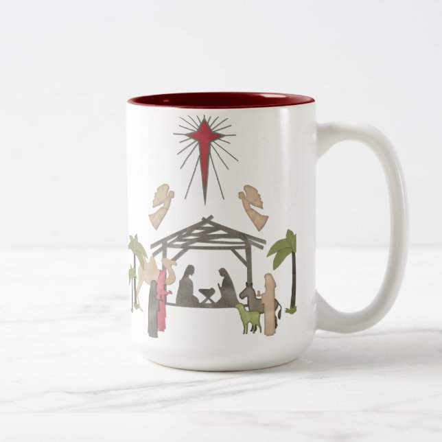 For God So Loved The World Two-Tone Coffee Mug (Right)