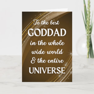 For Goddad Father's Day Universe Theme Card