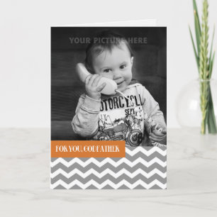For Godfather on Father's Day Custom Photo  Card