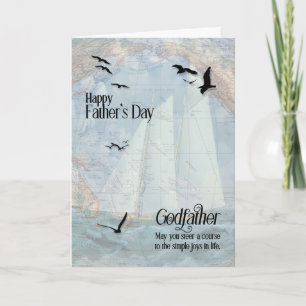 for Godfather on Father's Day Sailing the Seas Car Card