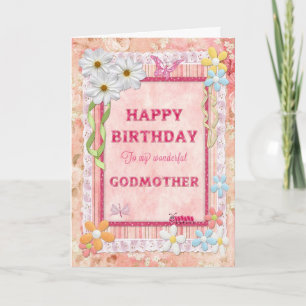 For Godmother, craft birthday card