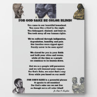 FOR GODS SAKE BE COLOR BLIND poster