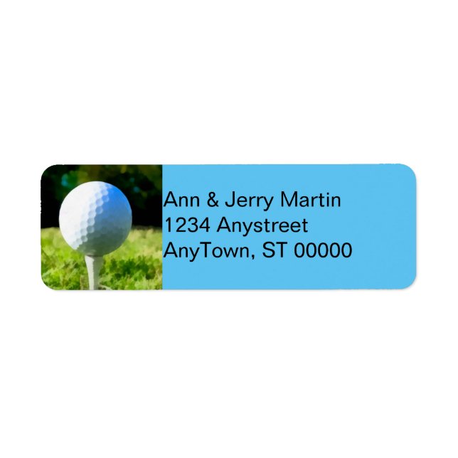 for golfers golf ball design on blue (Front)