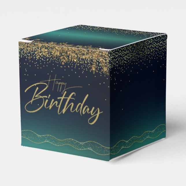 for gradient turquoise favor box (Front Side)