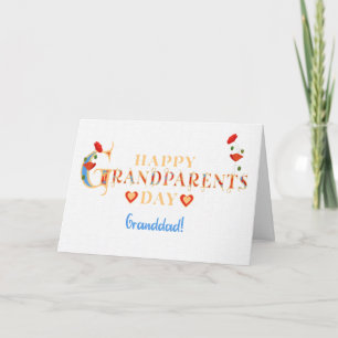 For Granddad Grandparents Day with Red Poppies Card