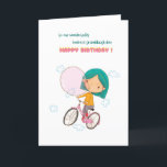 For Granddaughter Bonkers Bubble gum Birthday Card<br><div class="desc">Cute bonkers granddaughter bubble gum birthday card. Perfect for a special girl. Exclusive design to the Green Elephant Cards brand.</div>