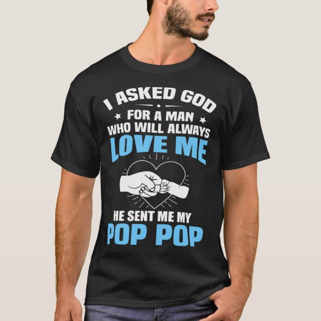 For Granddaughter Grandson From Pop Pop T-Shirt (Front)