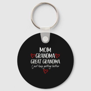 For Grandma From Grandkids Mom Grandma Great Grand Keychain