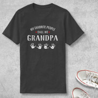 For Grandpa with 4 Grandkids Names Personalized