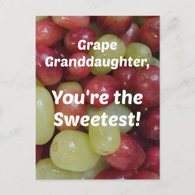 For Great Granddaughter Postcard (Front)