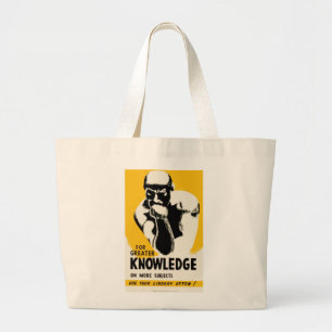 For Greater Knowledge Large Tote Bag