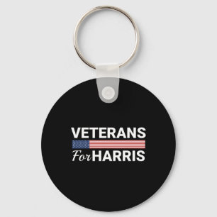 For Harris 2024 - Military Vets Kamala Harris 1 Keychain
