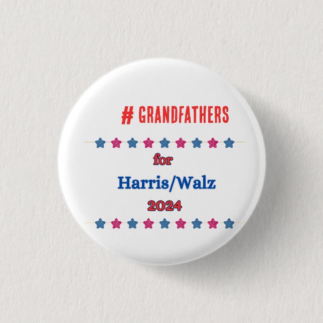 For Harris Walz 2024 Election Personalized 1 Inch Round Button (Front)