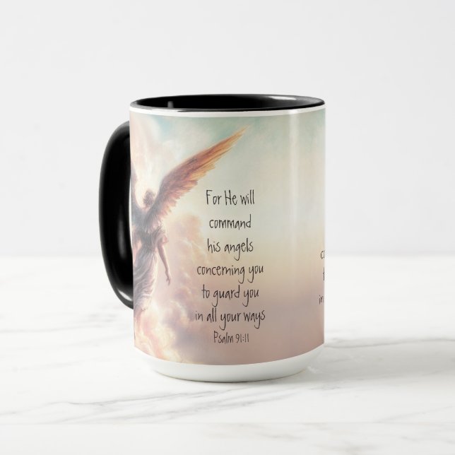 For he will command his angels concerning you      mug (Front Left)