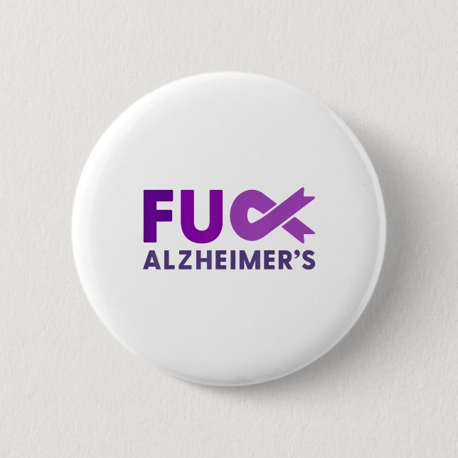 For Heimers Dementia Awareness Support Squad Ribbo 2 Inch Round Button (Front)