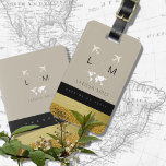 For Her a Chic Travel Luggage Tag with Monogram<br><div class="desc">Modern, elegant and feminine design with faux gold stripes, and a monogram with two crossed airplanes, personalized with name and initials... a stylish item for classy travelers, personalized with name and initials. Never lose sight of your bags again with personalized luggage tags that combine function and flair. A luggage tag...</div>