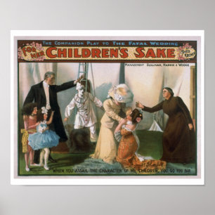 For Her Children's Sake Vintage Theater Poster