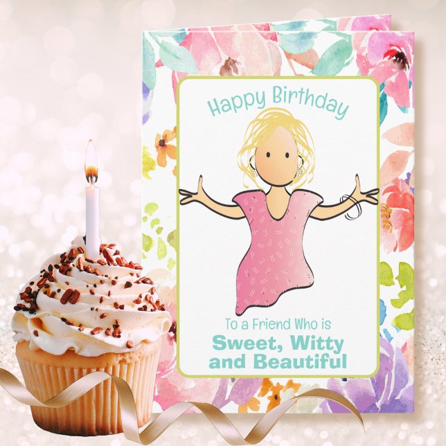 For Her Funny Sassy Sarcastic Friend Birthday  Card (Creator Uploaded)