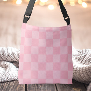 For Her Modern Pink Chequered Simple Unique Crossbody Bag