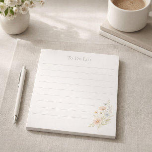 For Her Personalized Wildflower To-Do List Notepad