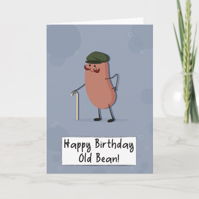 For Him Funny Bean Pun Birthday Card (Front)