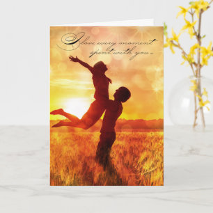 For HIM I Love You Romantic Couple Kissing Meadow Card
