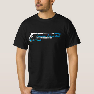 For Him Pressure Washing Black Power Wash Cleaning T-Shirt