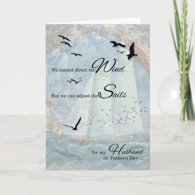 for Husband on Father's Day Sailing the Seas Card (Front)