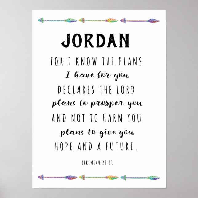 For I know the Plans I have for you Custom Poster (Front)