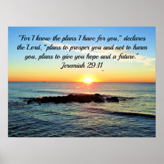 FOR I KNOW THE PLANS I HAVE FOR YOU - JEREMIAH 29 POSTER