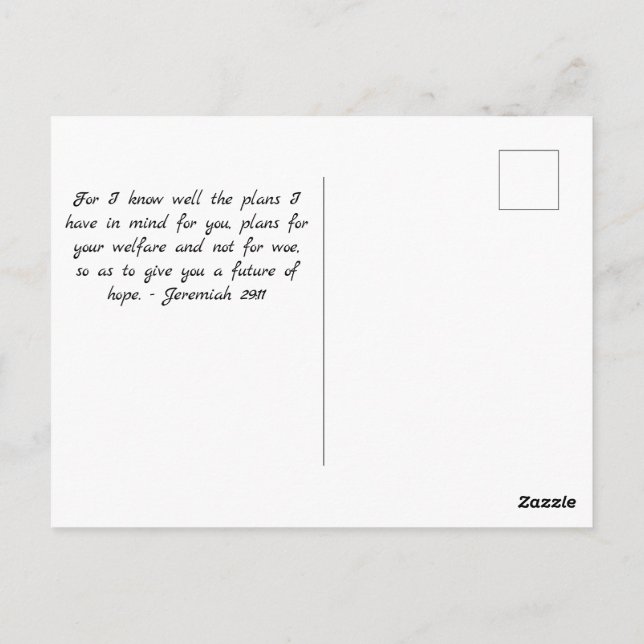 For I Know the Plans I Have For You Postcard (Back)