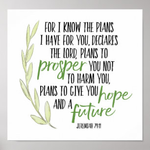 For I know the Plans I have for you Print