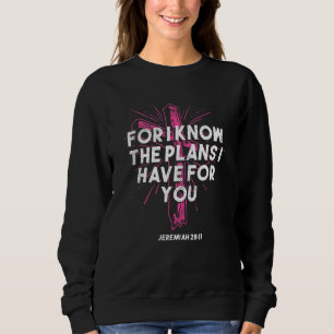 For I Know The Plans I Have For You Purple Bible V Sweatshirt