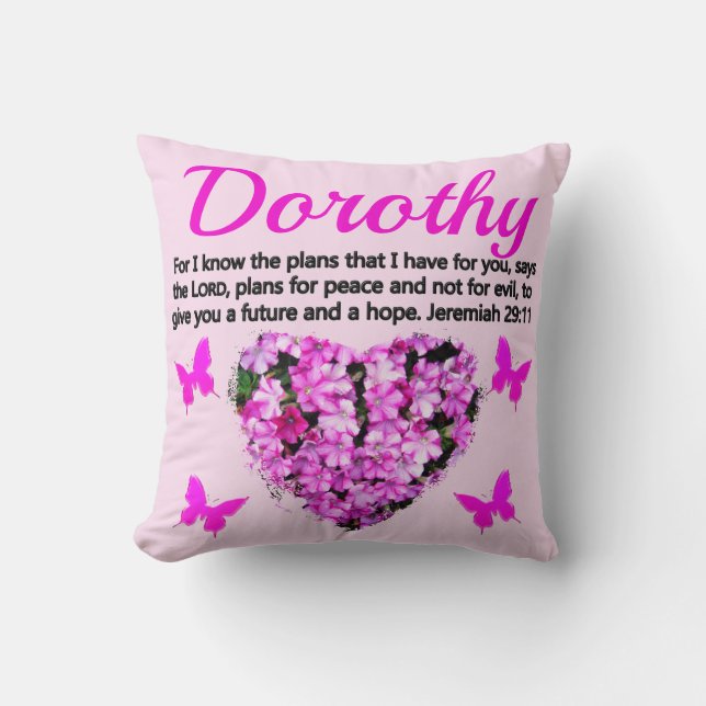 FOR I KNOW THE PLANS JEREMIAH 29:11 PERSONALIZED THROW PILLOW (Front)