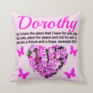 FOR I KNOW THE PLANS JEREMIAH 29:11 PERSONALIZED THROW PILLOW