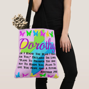FOR I KNOW THE PLANS JEREMIAH 29 PERSONALIZED TOTE BAG