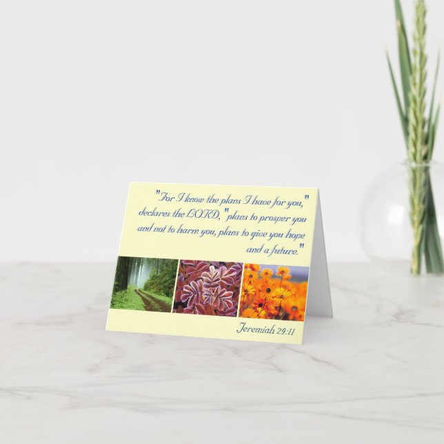 For I know the plans... notecard (Front)