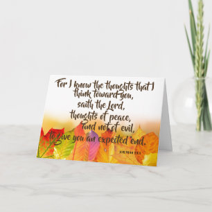 For I know the Thoughts Jeremiah KJV Scripture Card