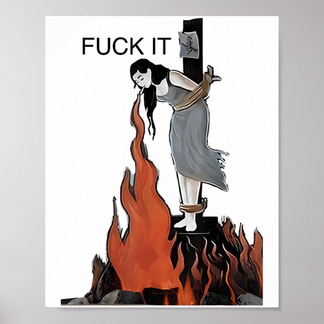 For It Funny - Witch Is Burning In Flames Girl Smo Poster (Front)