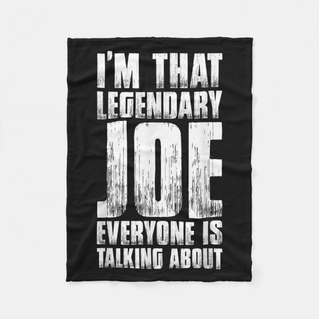 For Joe Name First Name Funny Joe  Fleece Blanket (Front)