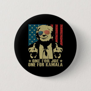 For Joe One For Kamala Funny Trump 2024 2 Inch Round Button