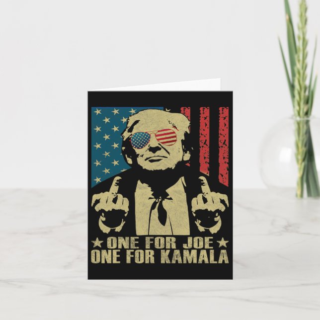 For Joe One For Kamala Funny Trump 2024  Card (Front)