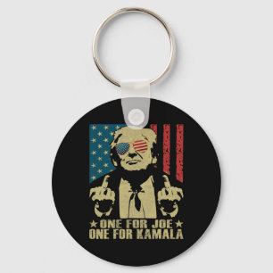 For Joe One For Kamala Funny Trump 2024  Keychain