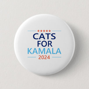 For Kamala Harris 2024 Childless Cat Lady Jd Vance 2 Inch Round Button